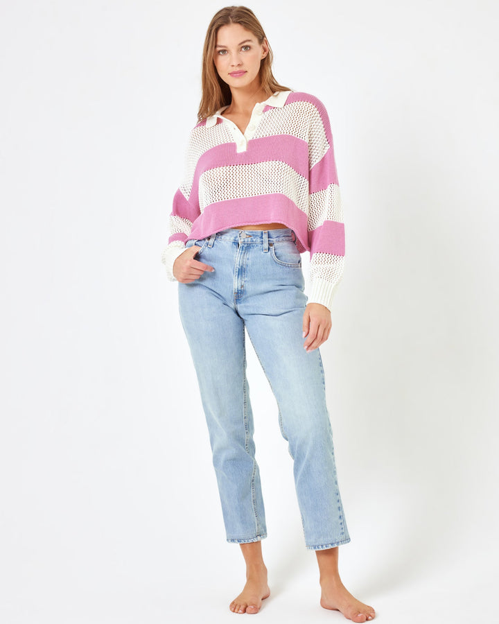 Fenaswim X Anthropologie Rugby Sweater - Pink Lady
