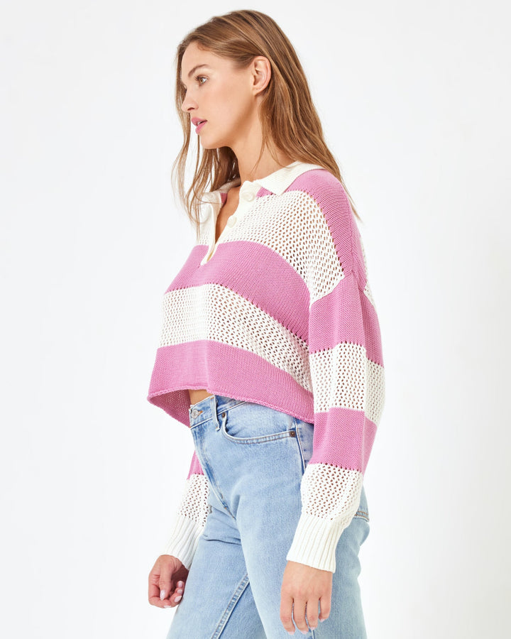 Fenaswim X Anthropologie Rugby Sweater - Pink Lady