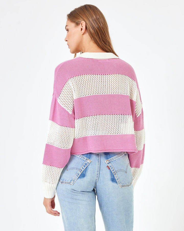 Fenaswim X Anthropologie Rugby Sweater - Pink Lady