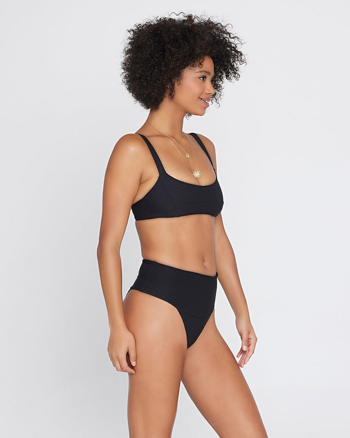 Eco Chic Repreve® Desi Bikini Bottom - Black