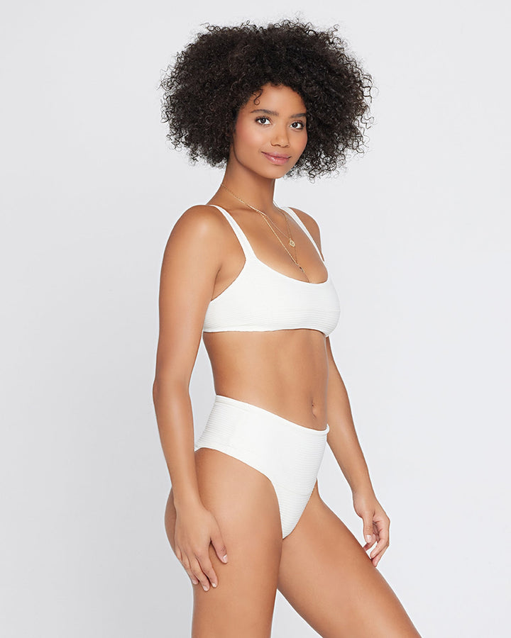 Eco Chic Repreve® Desi Bikini Bottom - Cream
