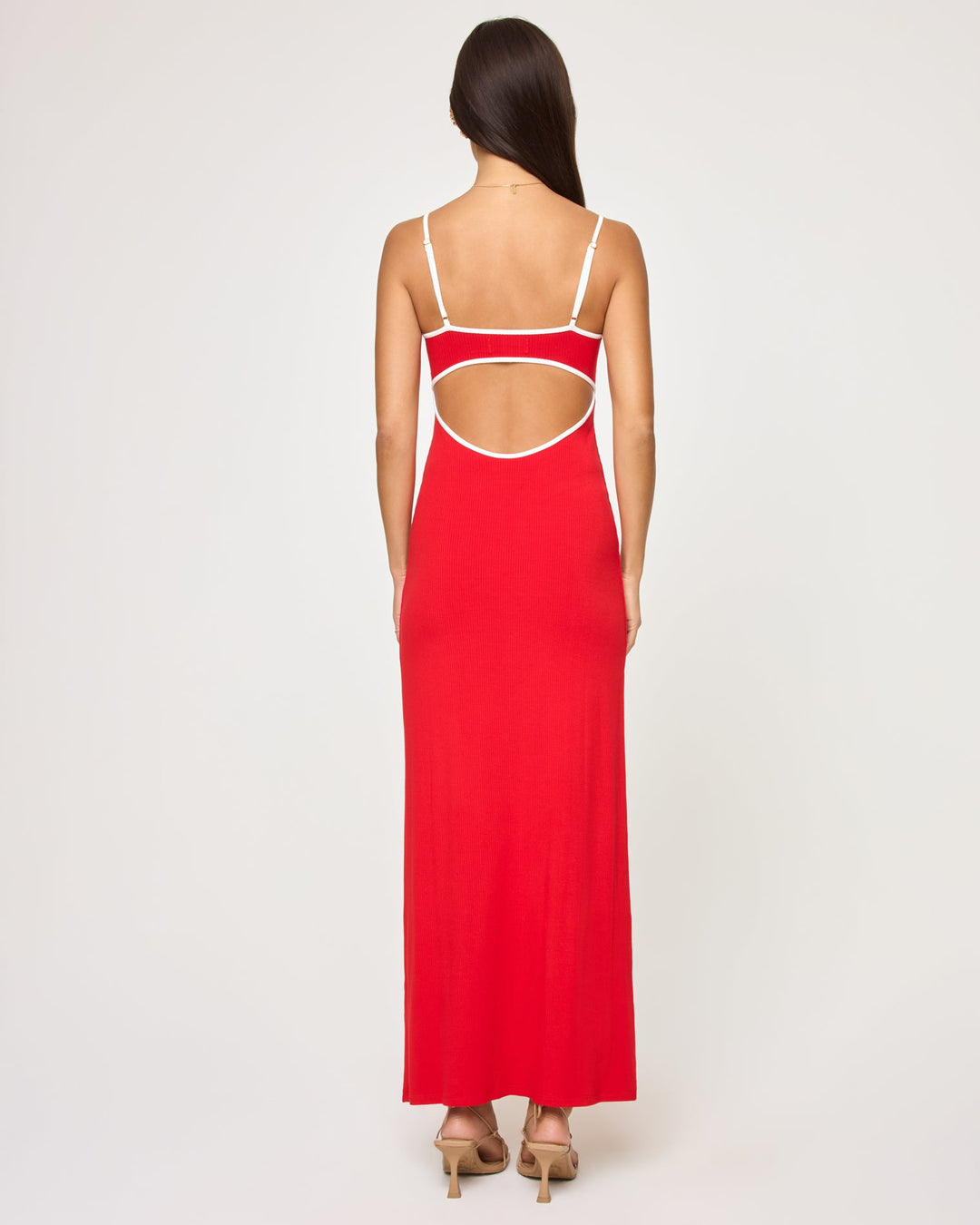 Jordana Dress - Flame-Cream