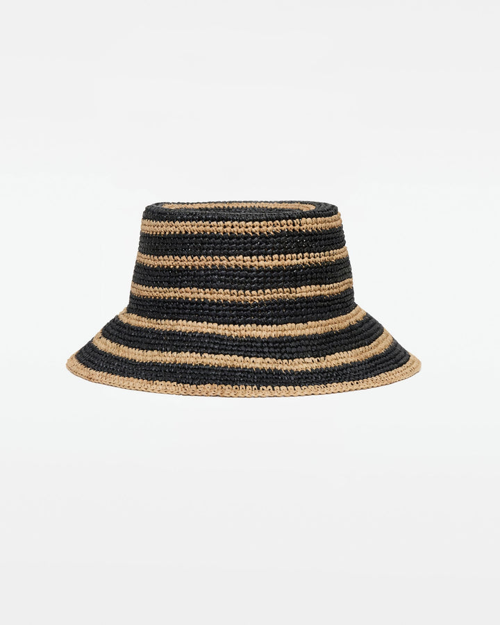Isadora Bucket Hat - Natural-Black