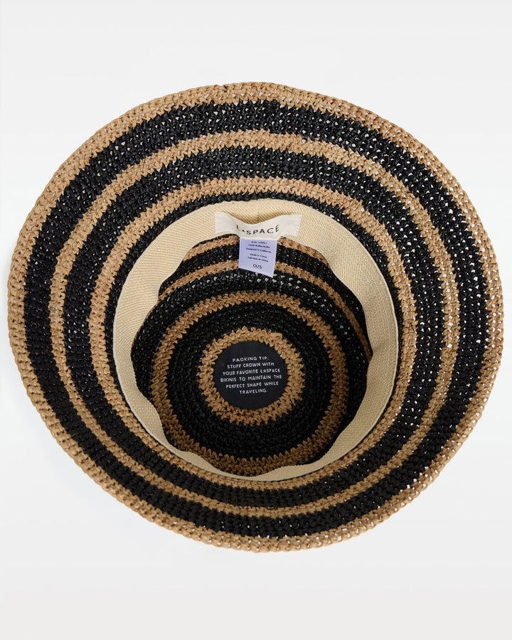 Isadora Bucket Hat - Natural-Black