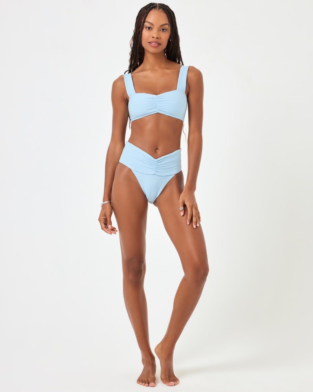 Eco Chic Repreve® Bardot Bikini Bottom - Sky Blue