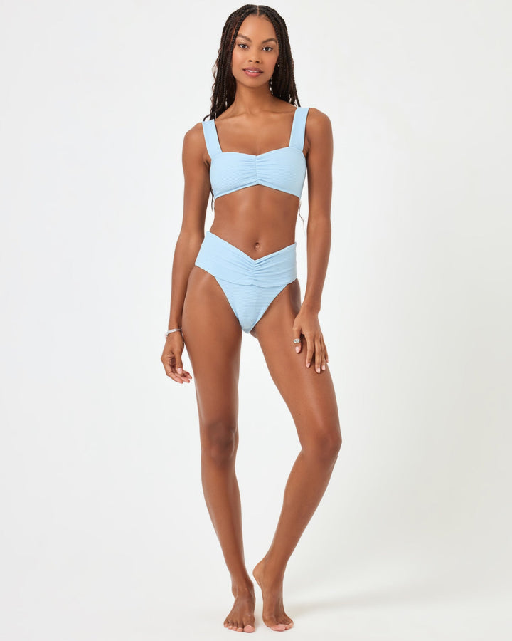 Eco Chic Repreve® Bardot Bikini Bottom - Sky Blue