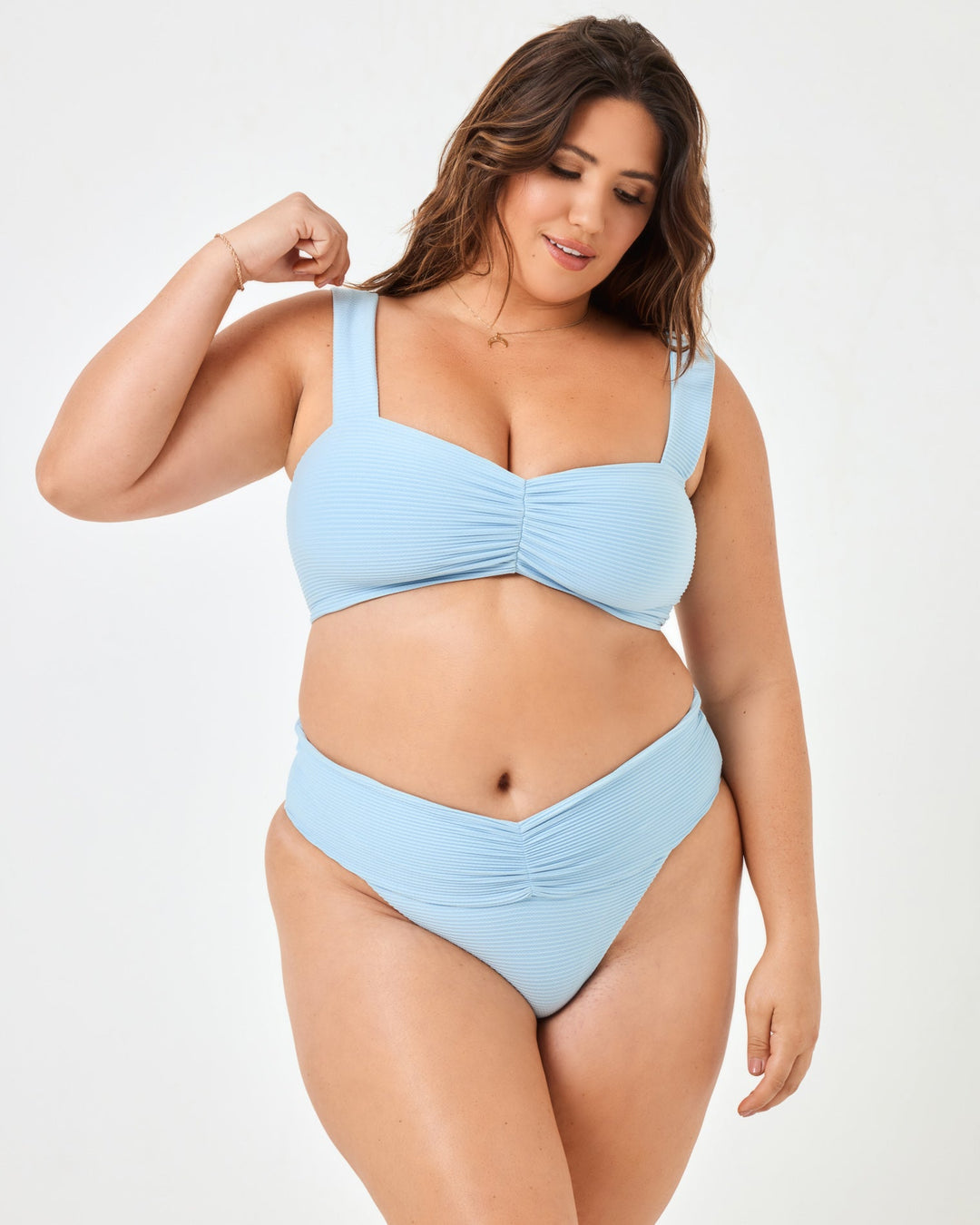 Eco Chic Repreve® Bardot Bikini Bottom - Sky Blue