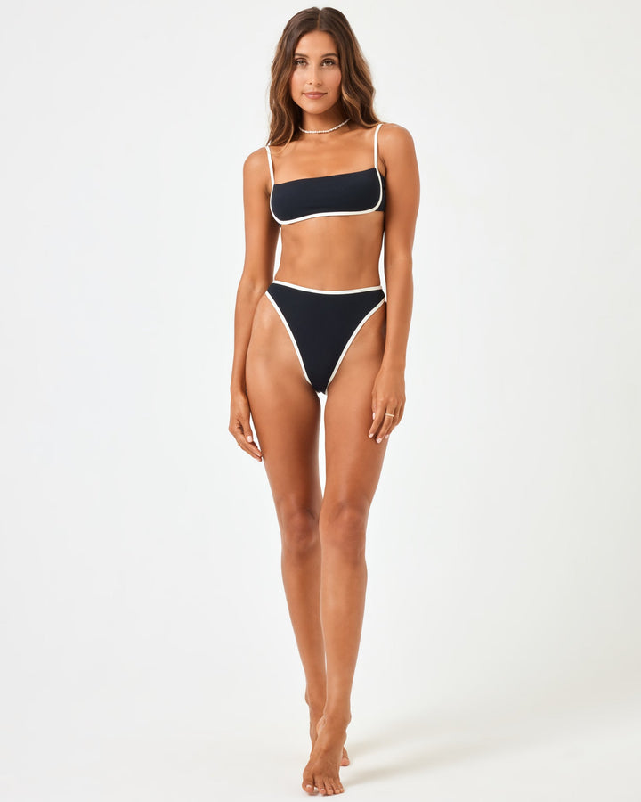 Nora Bikini Bottom - Black-Cream
