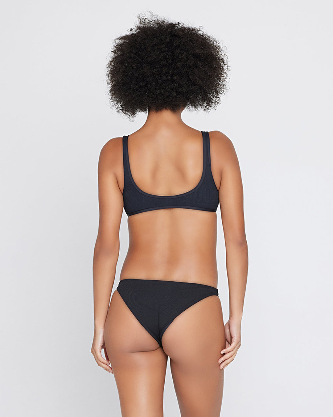 Ribbed Camacho Bikini Bottom - Black