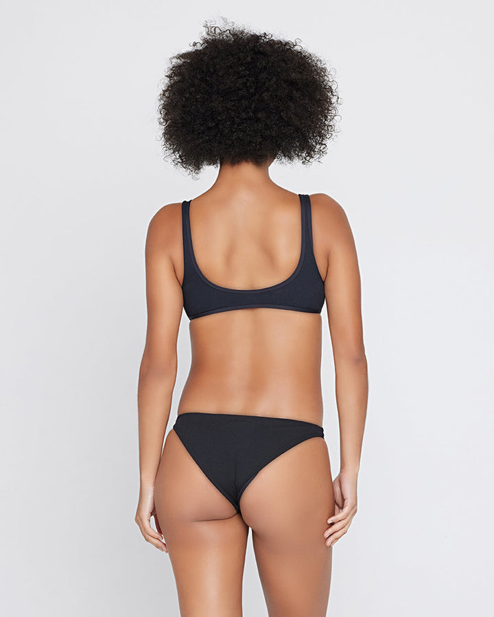 Ribbed Camacho Bikini Bottom - Black