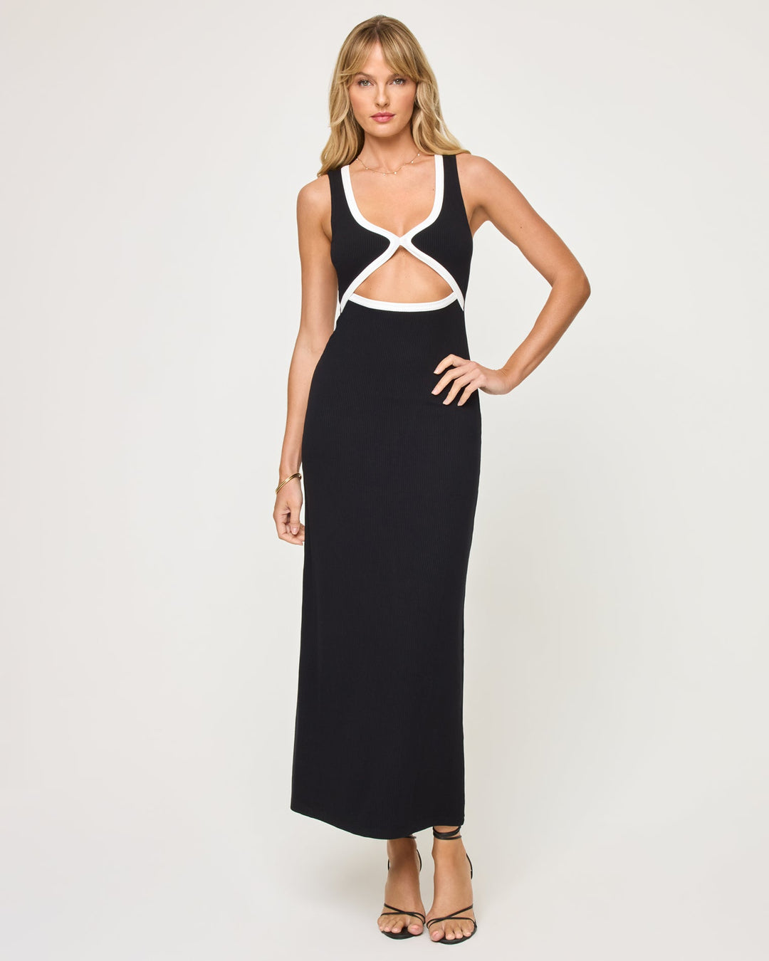 Steph Dress - Black-Cream