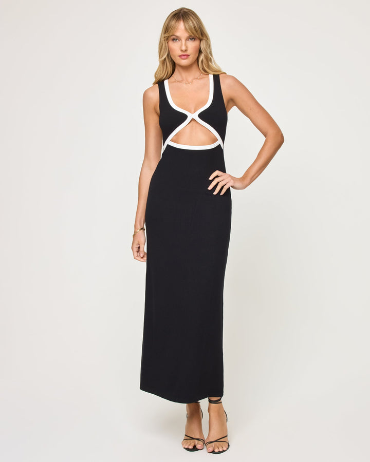 Steph Dress - Black-Cream