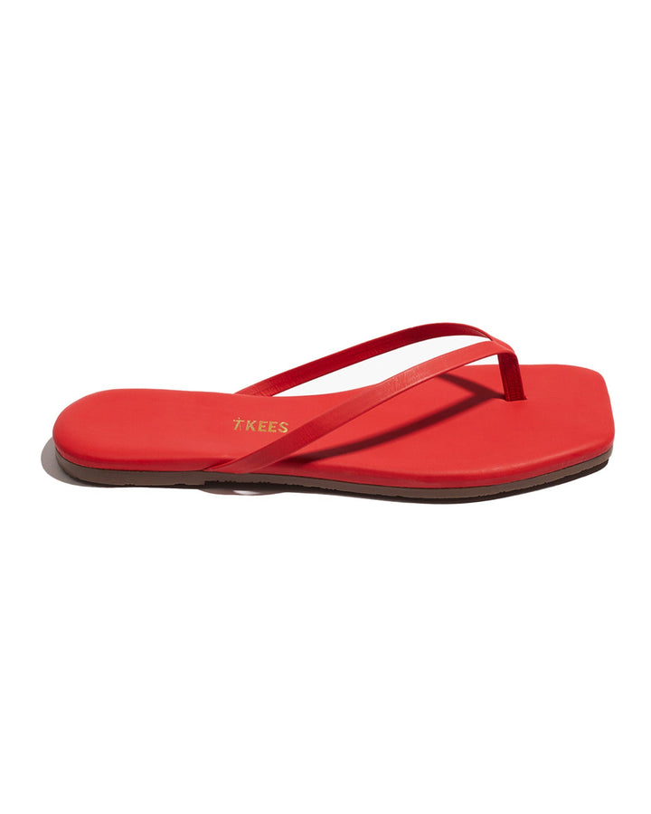 TKEES Square Toe Lily Sandals - Red