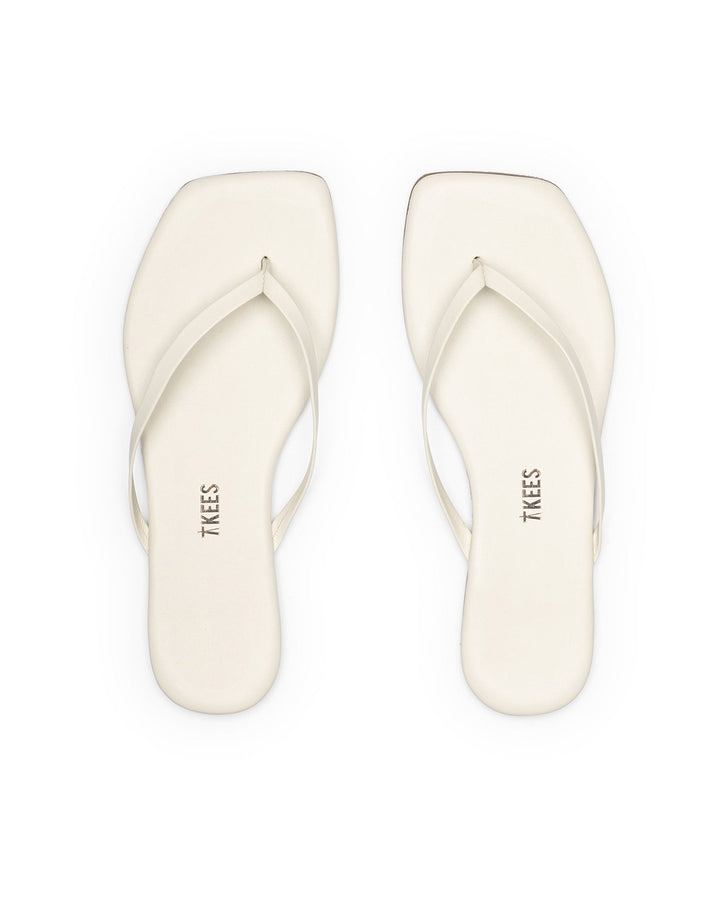 TKEES Square Toe Lily Sandals - Cream